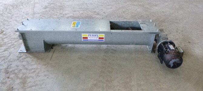 Perry 220mm U Trough Auger / Screw Conveyor