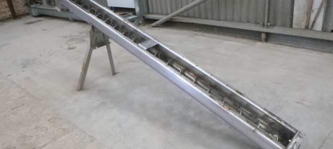 170mm Stainless Steel U Trough Auger / Screw Conveyor